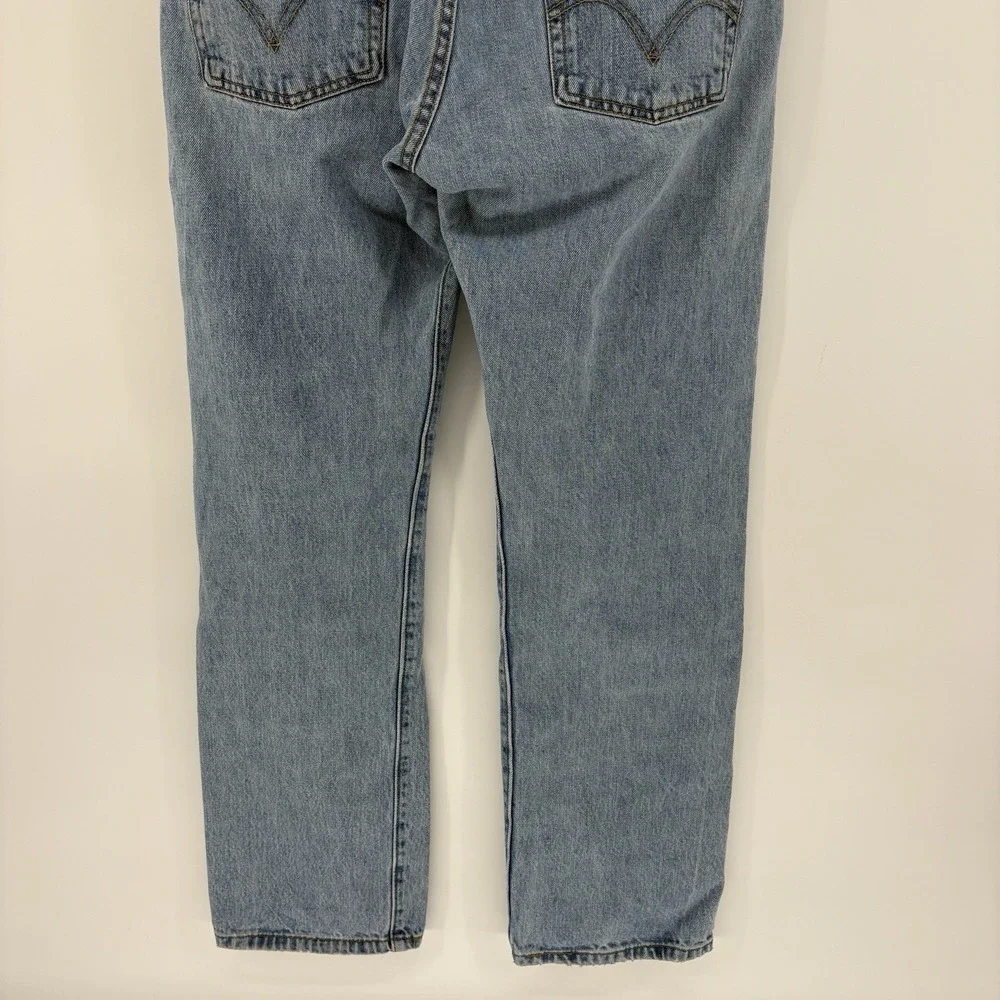 Levis 501 Original Fit Jeans Light Wash Button Fly Denim Y2K Men 33X32 (32X31.5)